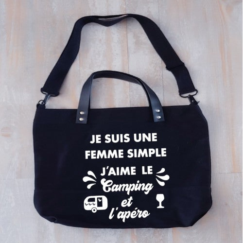 Je suis une femme simple j'aime le camping et l'apéro