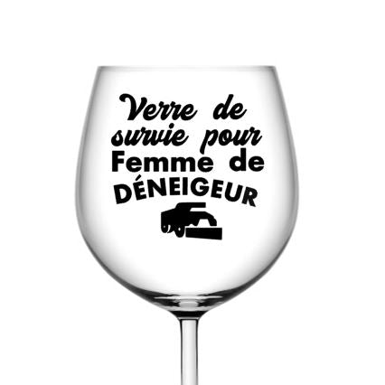 Verre de survie pour femme de déneigeur